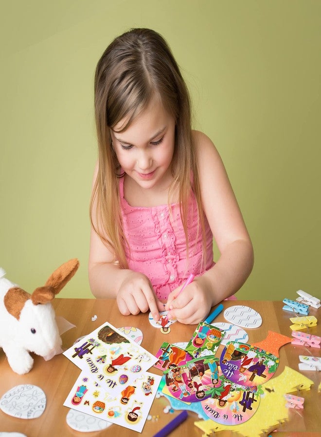 Outus 72 Sheets Make an Easter Sticker He Lives Scenes Craft Kit Resurrection Stickers Jesus Cross He is Risen Scene Sunday Craft for Party Game Easter Art DIY Project Supplies - Image 4